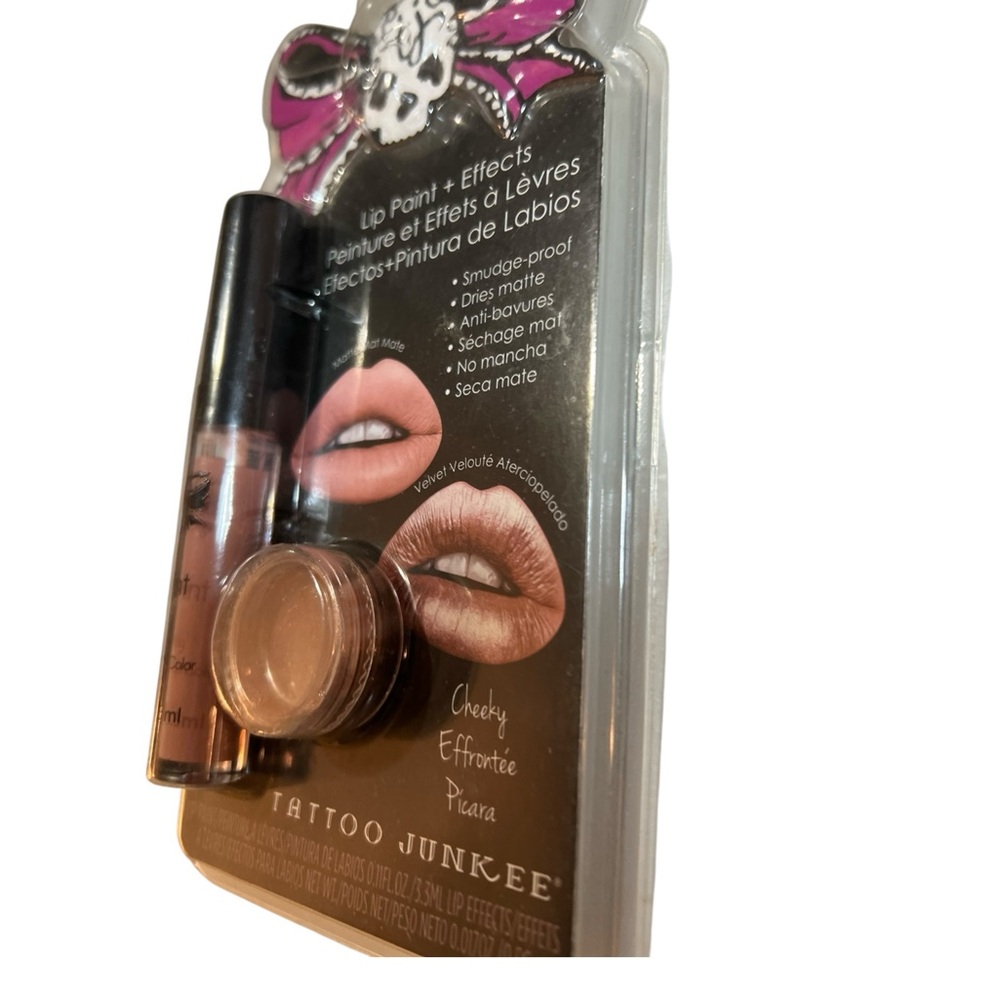 🩷 FREE WITH ANY PURCHASE Lip Paint + Effects in Cheeky Pink by Tattoo Junkee - Picture 3 of 4